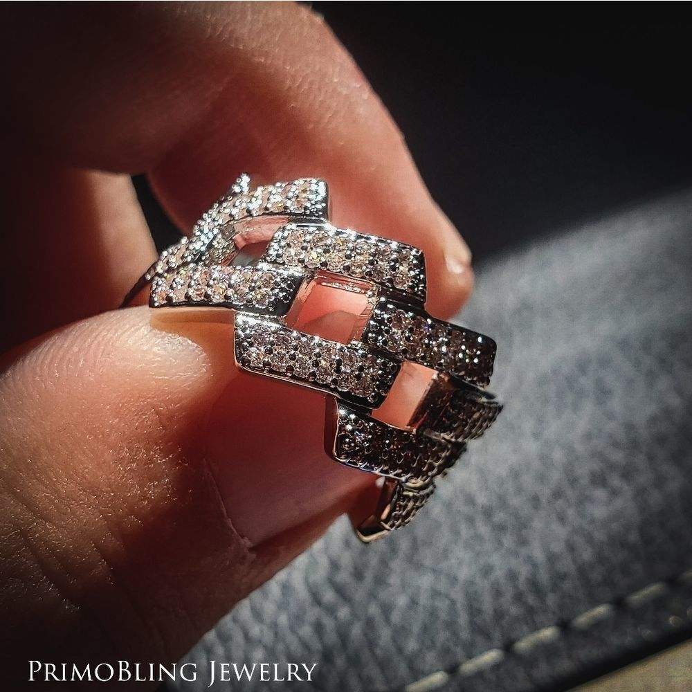 Sharp Cuban Link Ring 